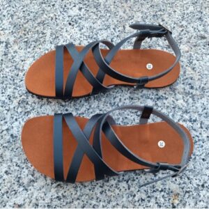 Sandalia Barefoot Delfos Black - Bioworld ~ Vegana