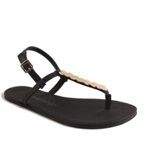 Sandalia Barefoot 1571 Negro/Oro - Coqueflex